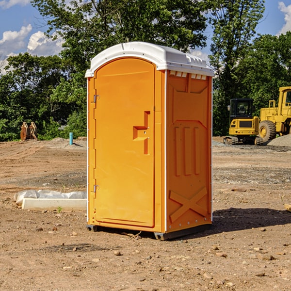 how often are the portable restrooms cleaned and serviced during a rental period in Wyoming Illinois